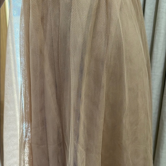 ONLY ASOS Tan Midi Pleated A-Line Skirt - Picture 5 of 5